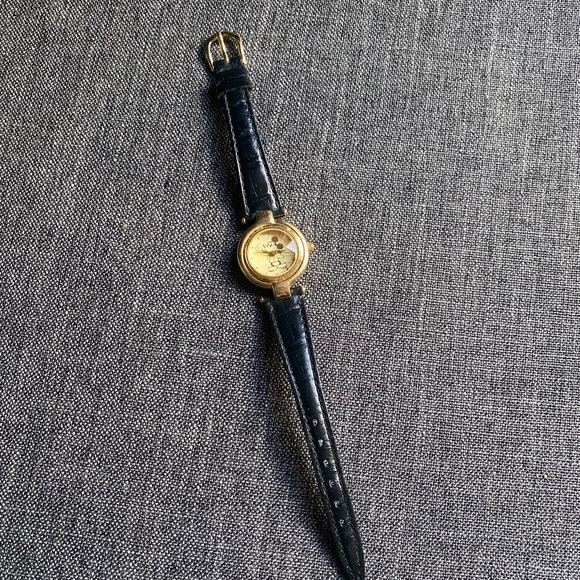 Disney Accessories Disney Mickey Mouse Watch Gold Face Black